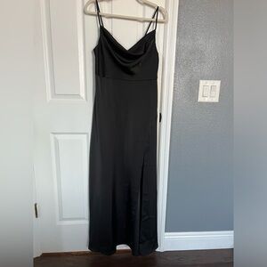 Commense Black Dress with Slit